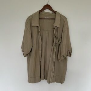 We The Free oversized drape tee cardigan
